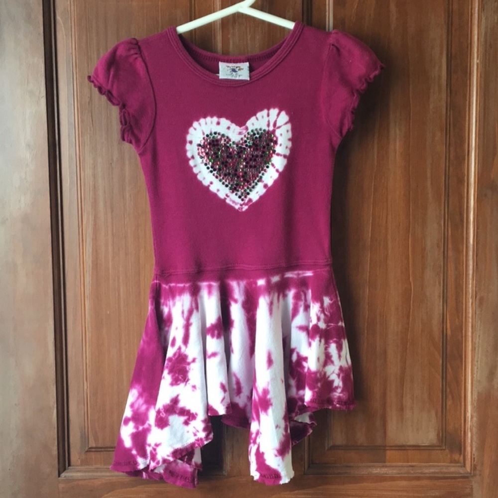 Little Angel Club Girl’s Dress Tie Dye Heart